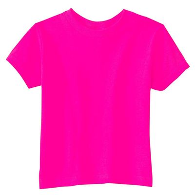 RABBIT SKINS Little Boy's Crewneck Short-Sleeve T-Shirt, hot Pink, 7