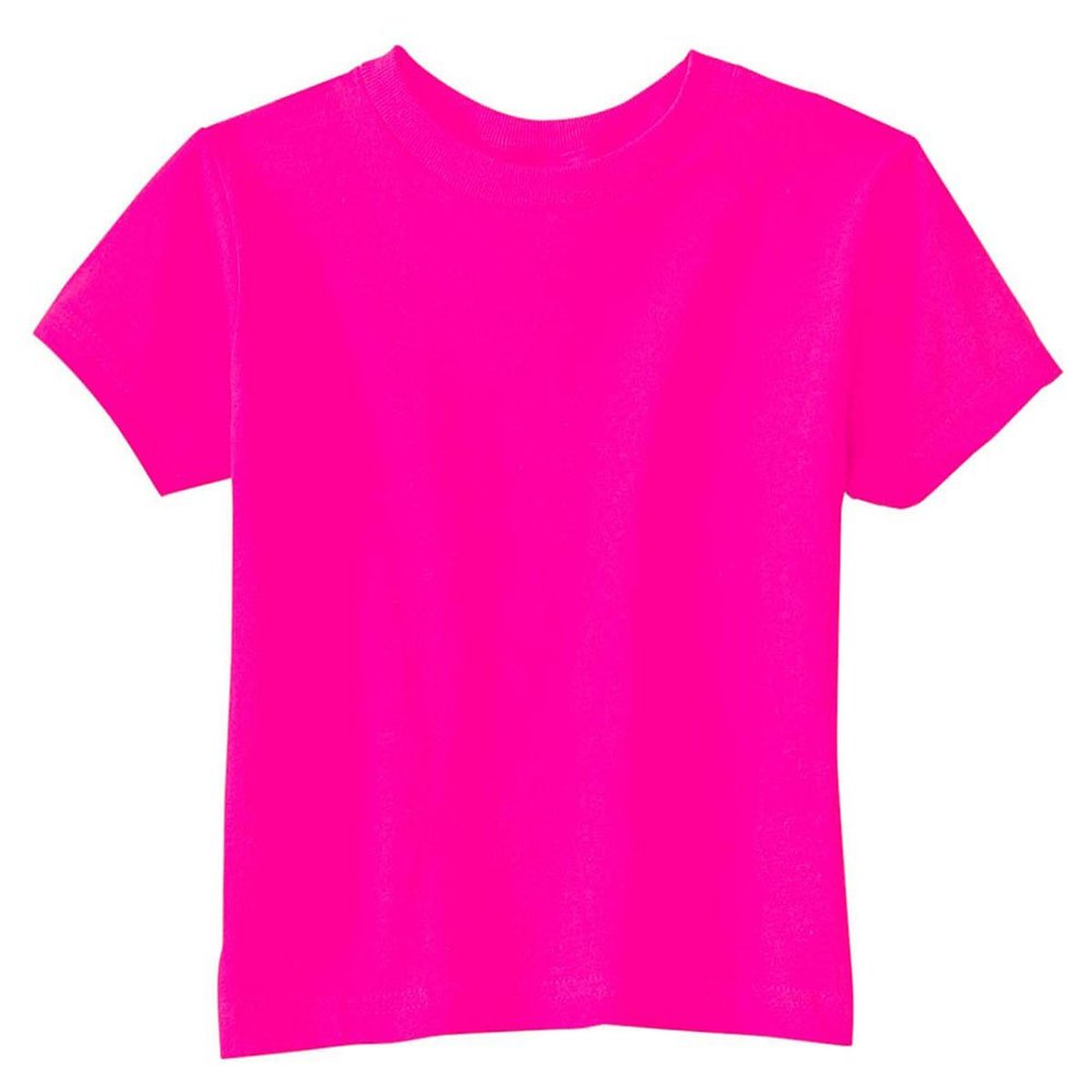 RABBIT SKINS Little Boy's Crewneck Short-Sleeve T-Shirt, hot Pink, 7