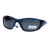 Nitrogen Polarized Mens Classic Oval Plastic Warp Sport Sunglasses Blue view 2