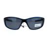 Nitrogen Polarized Mens Classic Oval Plastic Warp Sport Sunglasses Blue view 3