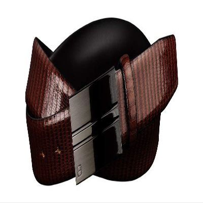 Flybelt by Roma Industries Business Class Reptile Embossed Leather Belt (32US / 85EU, Cognac)