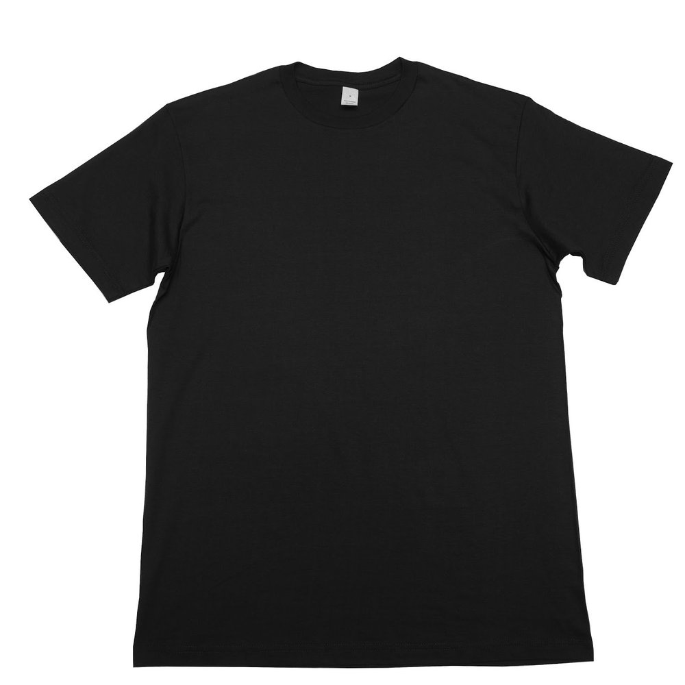 tomsblanks Mens Short Sleeve Crewneck Fitted 2XL Black