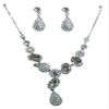 topwholesalejewel Silver Multi Shape Y Neck Rhinestones Necklace Dangle Earrings Jewelry Set view 1