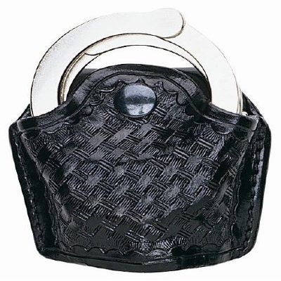 Aker 506 Open Top Handcuff Case - Black Snap/Plain Finish