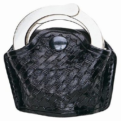 Aker 506 Open Top Handcuff Case - Black Snap/Plain Finish