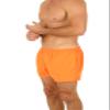 UZZI Men's Basic Swim Shorts Swimwear Trunks 1816 Neon Orange XL view 3