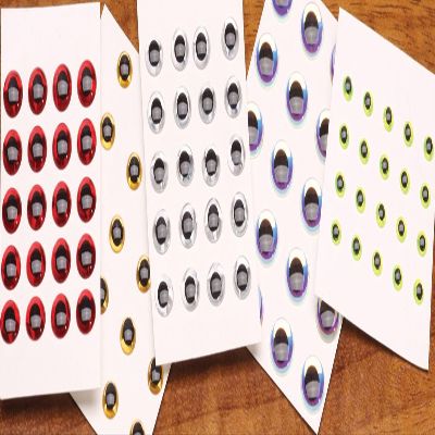 Hareline 3D Adhesive Holographic Eyes (Red, 1/4")