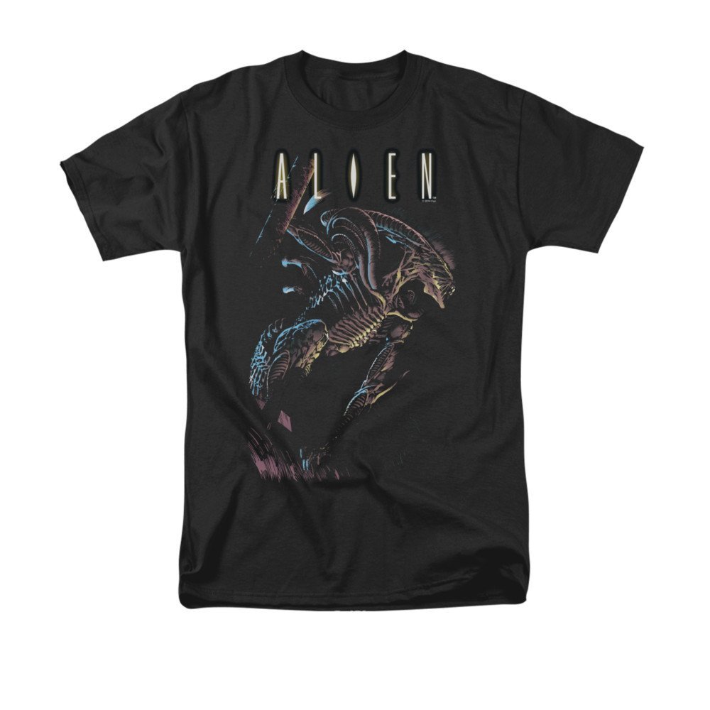 Alien 1979 Horror Science Fiction Movie Comic Xenomorph Adult Mens T-Shirt X-Large,Black