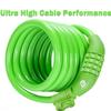 ETRONIC Security Bike Lock Self Coiling Resettable Combination Lock Bike Cable Lock, 6-Feet x 3/8-Inch - Green view 2