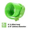 ETRONIC Security Bike Lock Self Coiling Resettable Combination Lock Bike Cable Lock, 6-Feet x 3/8-Inch - Green view 3