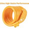 ETRONIC Security Bike Lock Self Coiling Resettable Combination Lock Bike Cable Lock, 6-Feet x 3/8-Inch - Yellow view 2
