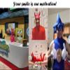 VSVO Spandex Open Face Full Bodysuit Zentai Suit for Adults and Kids (Rose Red, Kids Large) view 2