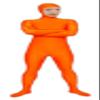 VSVO Spandex Open Face Full Bodysuit Zentai Suit for Adults and Kids (Orange, Small) view 1