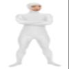 VSVO Spandex Open Face Full Bodysuit Zentai Suit for Adults and Kids (White, Small) view 1
