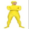 VSVO Spandex Open Face Full Bodysuit Zentai Suit for Adults and Kids (Yellow, X-Large) view 1