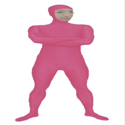 VSVO Spandex Open Face Full Bodysuit Zentai Suit for Adults and Kids (Rose Red, X-Large)