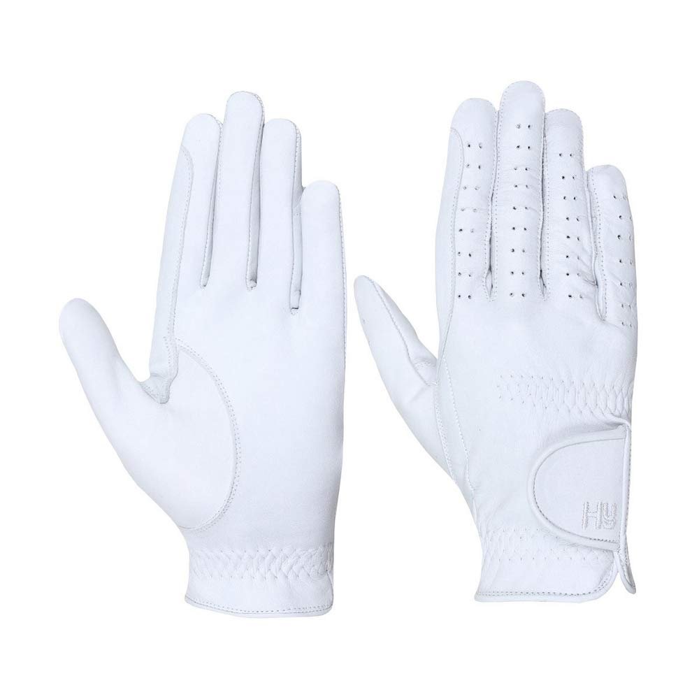 Hy5 Adults Leather Riding Gloves (M) (White)