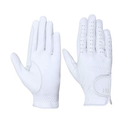Hy5 Adults Leather Riding Gloves (S) (White)