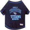 NFL Tennessee Titans Dog T-shirt X-Small. - Licensed Shirt for Pets Team Colored with Team Logos- Premium Stretchable Materials for the comfort of your Dog & Cat view 1