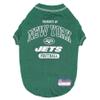 NFL New York Jets Dog T-shirt Medium. - Licensed Shirt for Pets Team Colored with Team Logos- Premium Stretchable Materials for the comfort of your Dog & Cat view 1