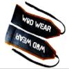 WOD Wear Wrist Wraps for Powerlifting, Strength Training, Bodybuilding, Cross Training, Olympic Weightlifting, Yoga Support - One Size Fits All (Black/Orange Stitch) view 2