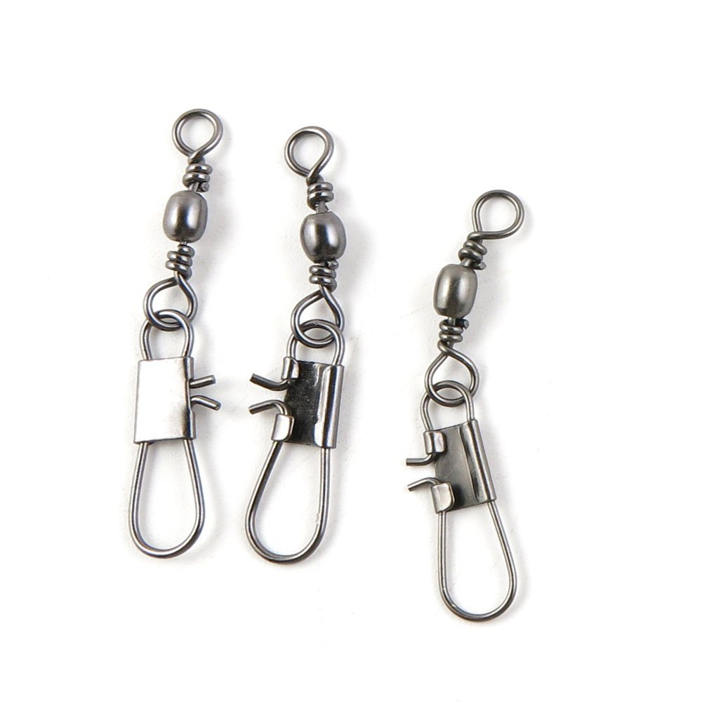 440 Pcs Fishing Swivel Sea Terminal Tackle Clip Connector Solid Coastlock Bulk Lots 04702 Snap Rolling Test 15kg Cross Lock