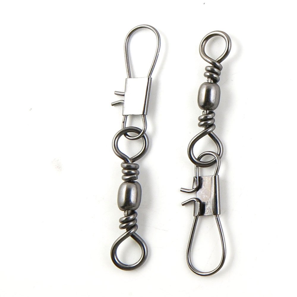 90 Pcs Fishing Swivel Sea Terminal Tackle Clip Connector Solid Coastlock Bulk Lots 09331 Snap Rolling Test 42kg Cross Lock