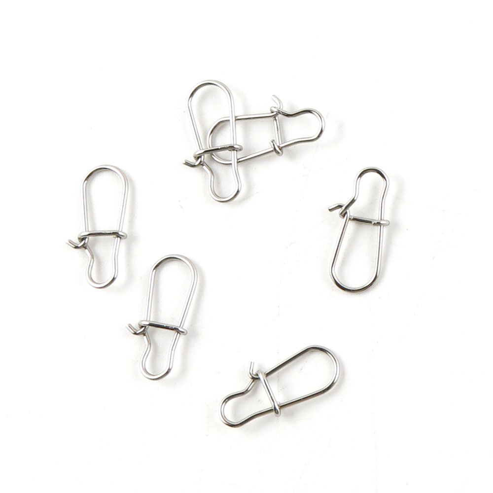 10 Pcs Fishing Swivel Sea Terminal Tackle Clip Connector Solid Coastlock Bulk Lots 09987 Enhanced Snap Test 9Kg 15MM Cross Lock