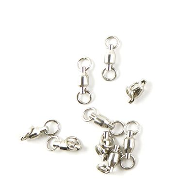 100 Pcs Fishing Swivel Sea Terminal Tackle Clip Connector Solid Coastlock Bulk Lots 06000 Ball Bearing Rolling Ring Test 50kg