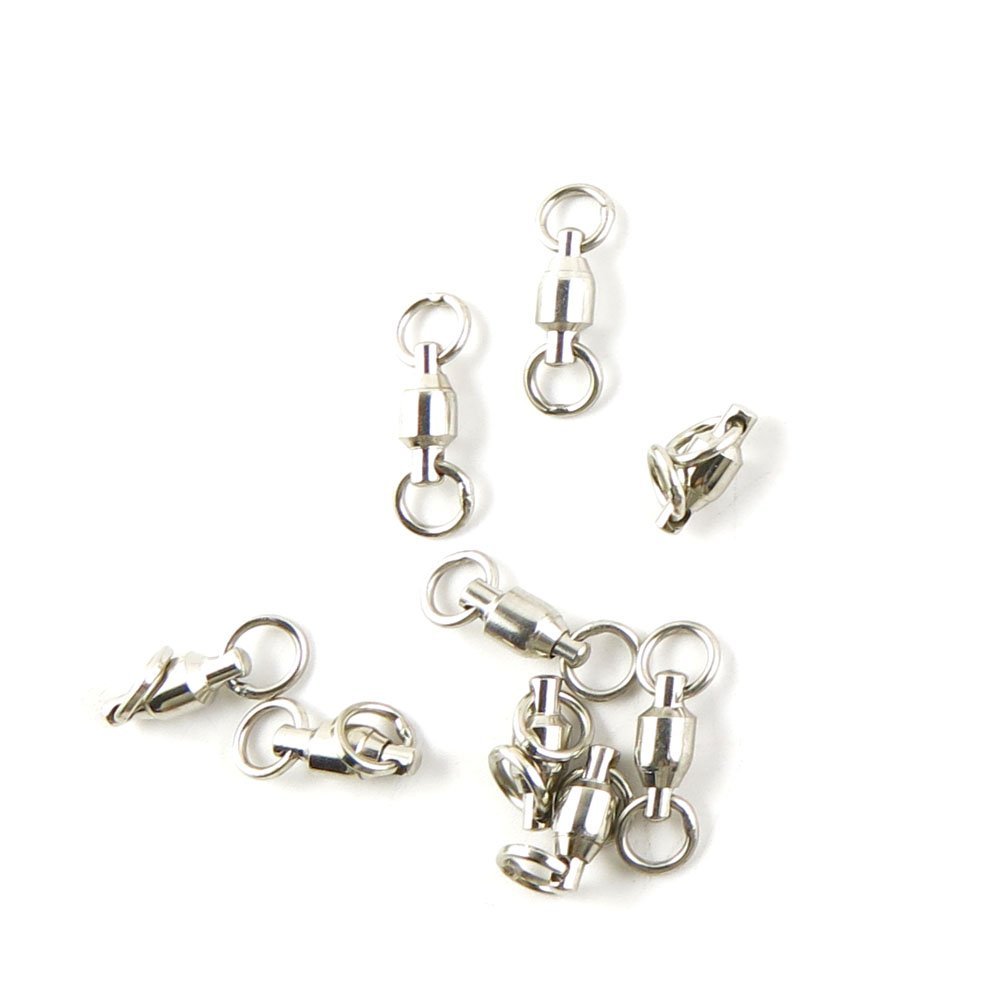 100 Pcs Fishing Swivel Sea Terminal Tackle Clip Connector Solid Coastlock Bulk Lots 06000 Ball Bearing Rolling Ring Test 50kg