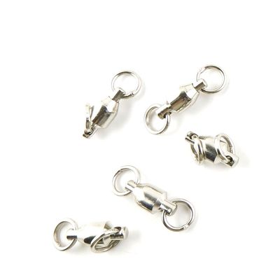 60 Pcs Fishing Swivel Sea Terminal Tackle Clip Connector Solid Coastlock Bulk Lots 00485 Ball Bearing Rolling Ring Test 100kg