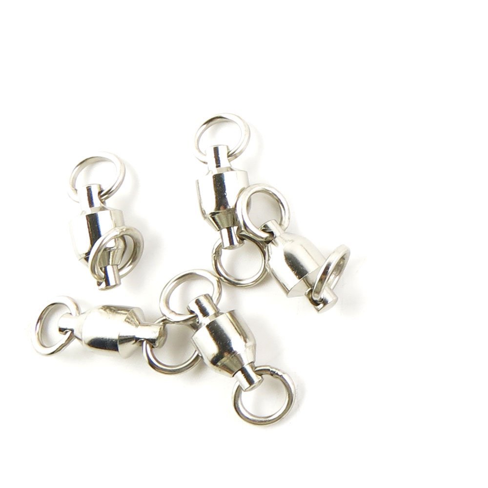 50 Pcs Fishing Swivel Sea Terminal Tackle Clip Connector Solid Coastlock Bulk Lots 08378 Ball Bearing Rolling Ring Test 125kg