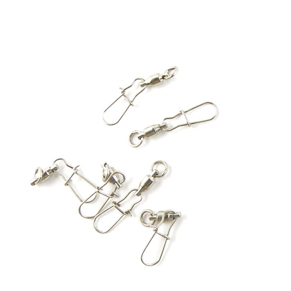 120 Pcs Fishing Swivel Sea Terminal Tackle Clip Connector Solid Coastlock Bulk Lots 00025 Ball Bearing Rolling Ring Test 8kg Cross Lock
