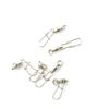 120 Pcs Fishing Swivel Sea Terminal Tackle Clip Connector Solid Coastlock Bulk Lots 00025 Ball Bearing Rolling Ring Test 8kg Cross Lock view 1