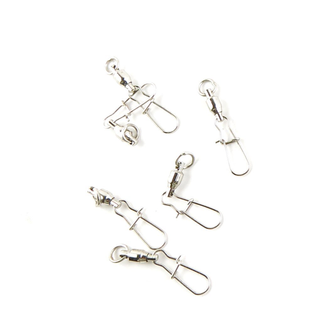 110 Pcs Fishing Swivel Sea Terminal Tackle Clip Connector Solid Coastlock Bulk Lots 02739 Ball Bearing Rolling Ring Test 11kg Cross Lock