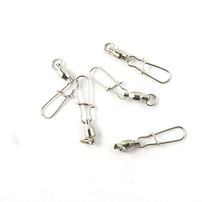 100 Pcs Fishing Swivel Sea Terminal Tackle Clip Connector Solid Coastlock Bulk Lots 04509 Ball Bearing Rolling Ring Test 18kg Cross Lock