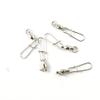 100 Pcs Fishing Swivel Sea Terminal Tackle Clip Connector Solid Coastlock Bulk Lots 04509 Ball Bearing Rolling Ring Test 18kg Cross Lock view 1