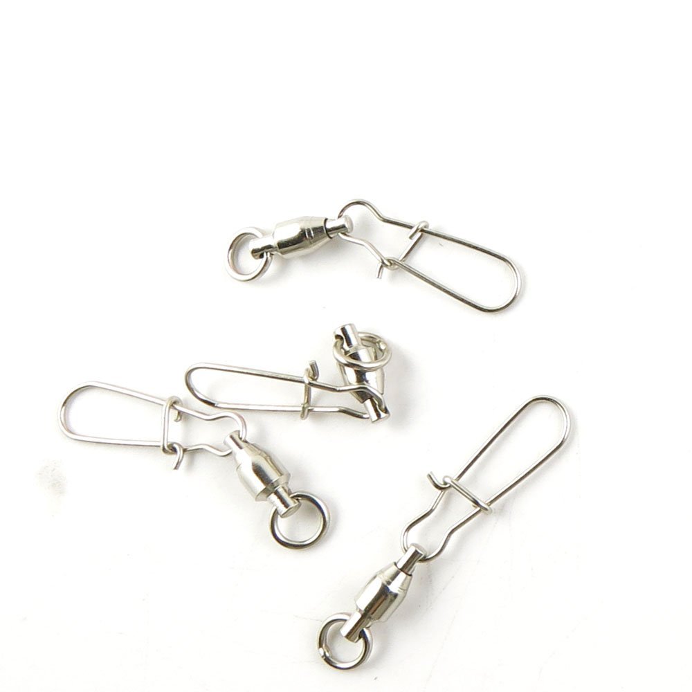 90 Pcs Fishing Swivel Sea Terminal Tackle Clip Connector Solid Coastlock Bulk Lots 00548 Ball Bearing Rolling Ring Test 23kg Cross Lock