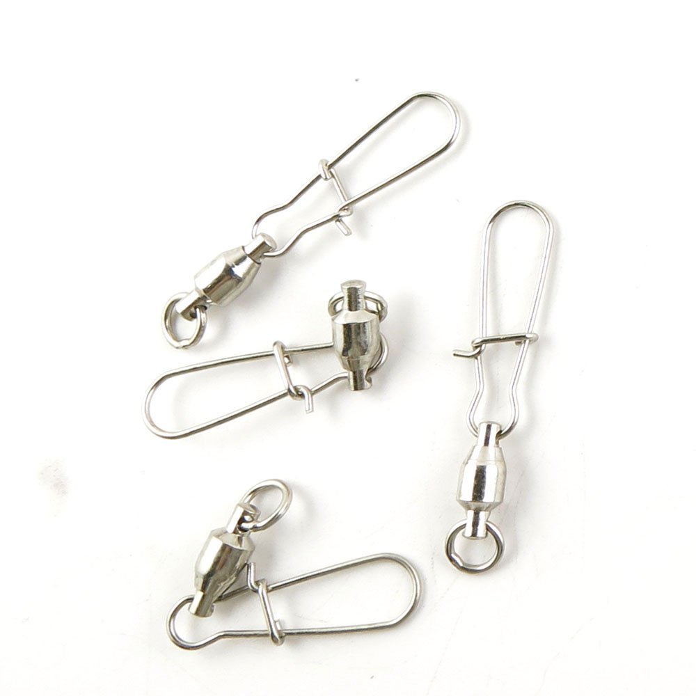 80 Pcs Fishing Swivel Sea Terminal Tackle Clip Connector Solid Coastlock Bulk Lots 03666 Ball Bearing Rolling Ring Test 35kg Cross Lock