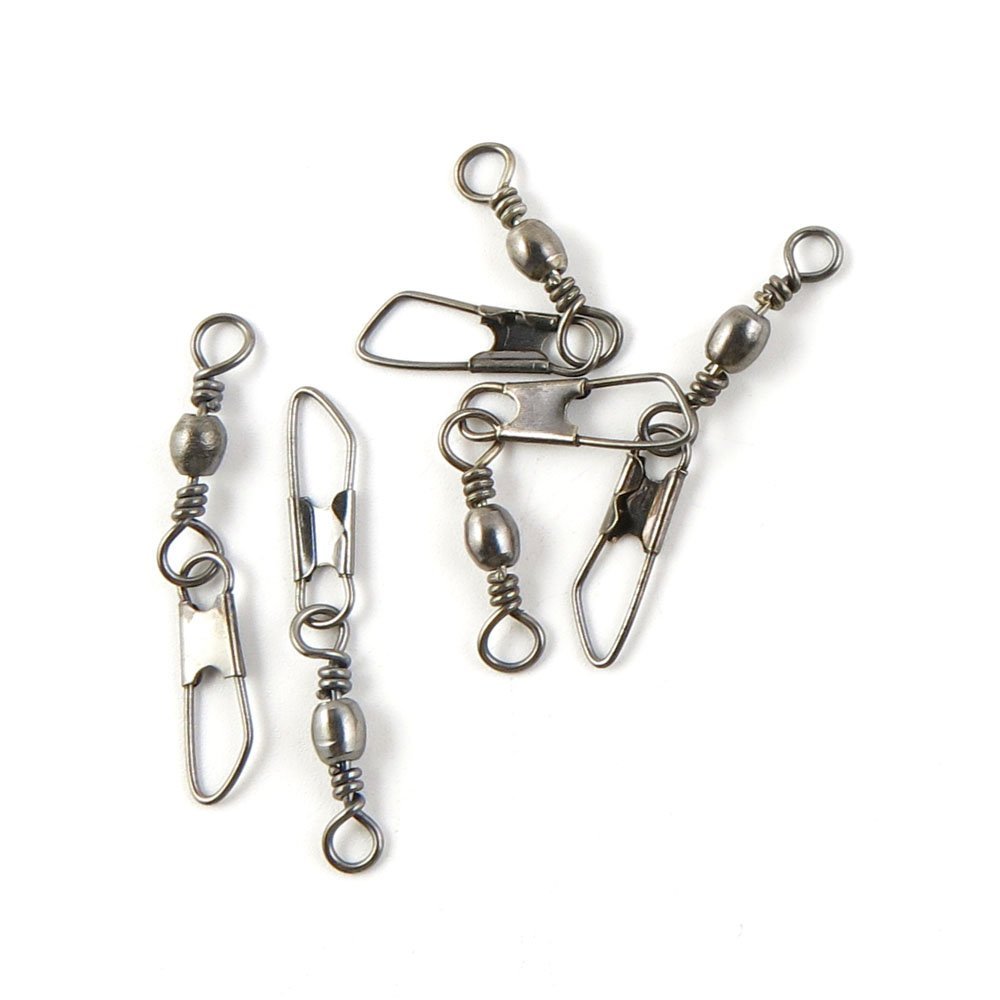 10 Pcs Fishing Swivel Sea Terminal Tackle Clip Connector Solid Coastlock Bulk Lots 02049 Snap Rolling Test 12kg Cross Lock