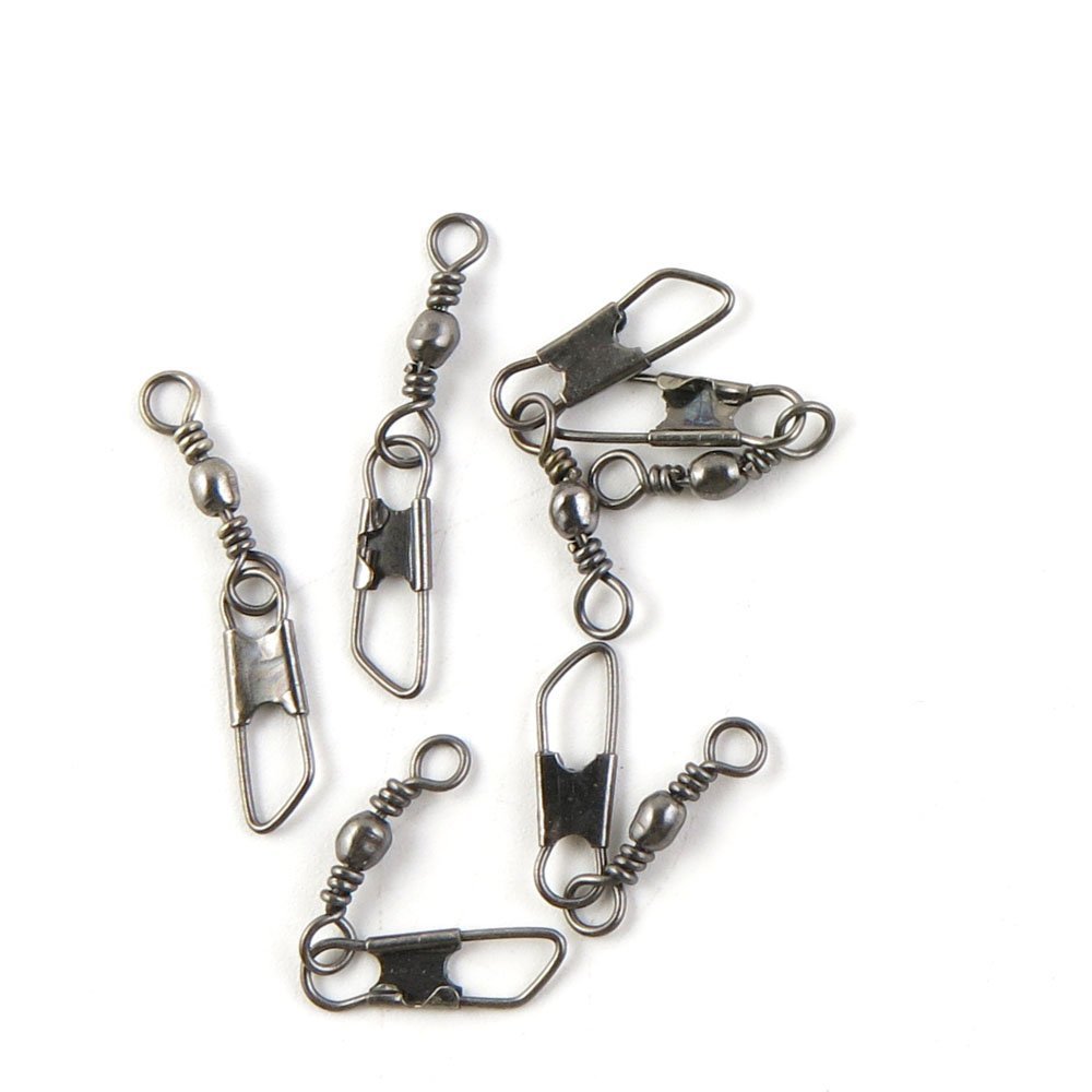 10 Pcs Fishing Swivel Sea Terminal Tackle Clip Connector Solid Coastlock Bulk Lots 07192 Snap Rolling Test 8kg Cross Lock