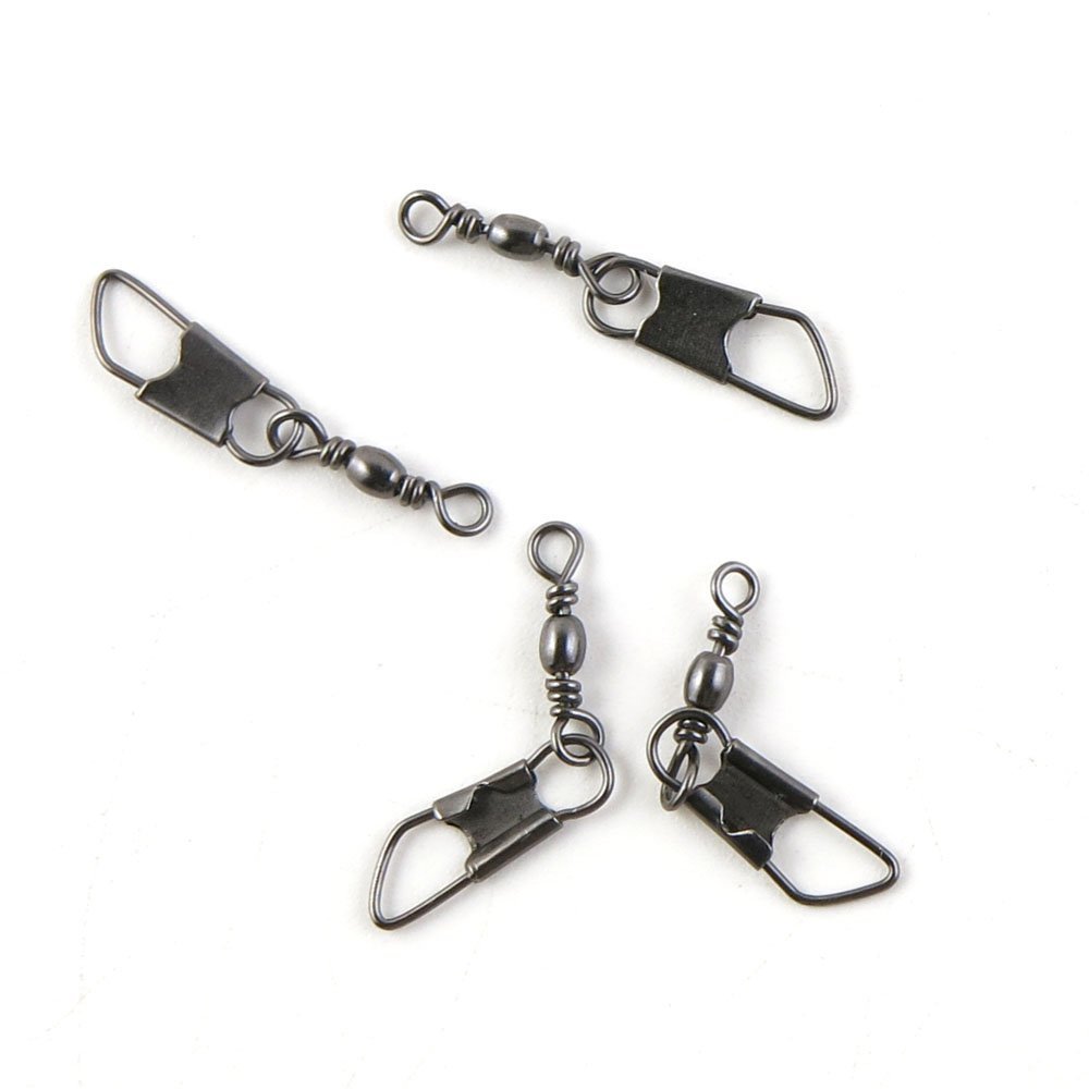 10 Pcs Fishing Swivel Sea Terminal Tackle Clip Connector Solid Coastlock Bulk Lots 03873 Snap Rolling Test 5kg Cross Lock