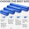 Yes4All Medium Firm Round PE Foam Roller for Pilates, Yoga, Stretching, Balance & Core Exercises - 18 inch Blue view 4