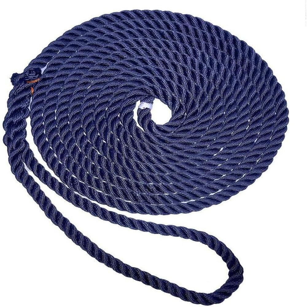 Boating Accessories New England Ropes DOCKLINE 1/2 X 15 Nylon Navy 60531600015