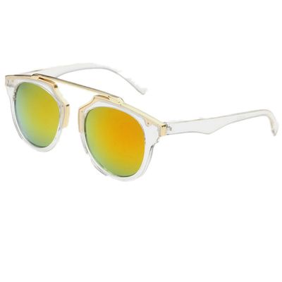 Shiratori Woman's Retro Style Sunglasses Plastic Frame Glasses Lady Outdoor Uv400 Gold