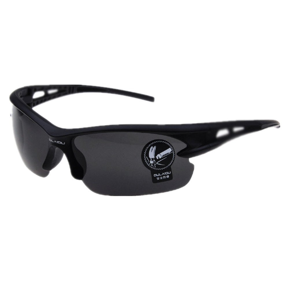HUASHI Men's Explosion-proof sunglasses outdoor riding glasses battery car bike motorcycle sunglasses Color Black