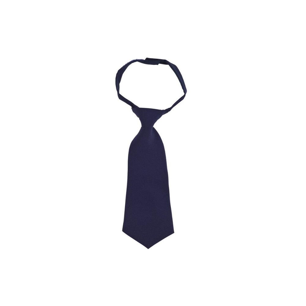 French Toast Boys' Adjustable Solid Tie Size 4-7, Navy, One Size