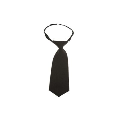 French Toast Boys' Adjustable Solid Tie Size 4-7, Black, One Size