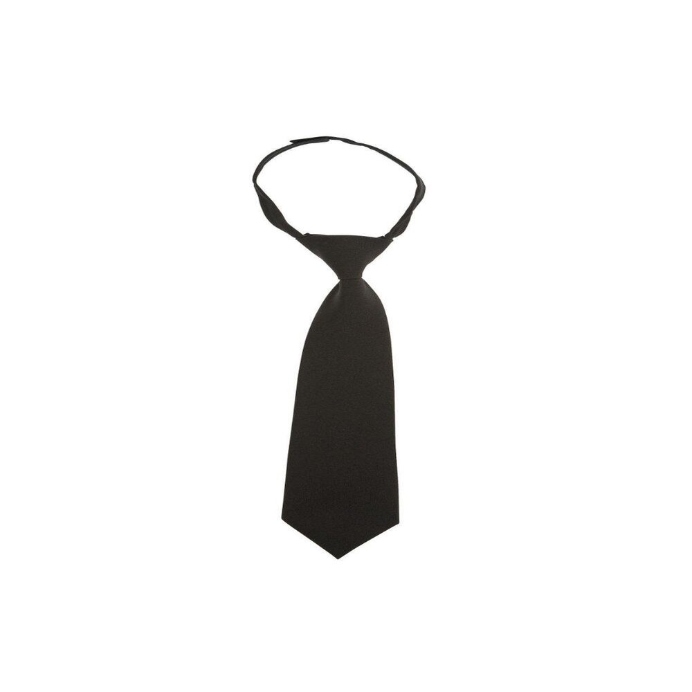 French Toast Boys' Adjustable Solid Tie Size 4-7, Black, One Size