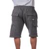 Pro Club Men's Fleece Cargo Short, Charcoal, 7X-Large view 2